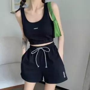 [텐바이텐][홍은]세트 밴딩 반바지 셋업 Y2K 레이스 나시 데일리룩 하객룩 오피