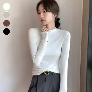[골드스마일]부드럽고 신축성좋은 간절기 이너 얇은 반목티셔츠