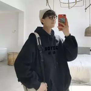 남성 기모 오버핏 맨투맨 후드티 겨울티 캐주얼레터링