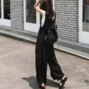 셀럽하우스 빅사이즈 점프수트 여성 흰티 레이어드 민소매 슈트