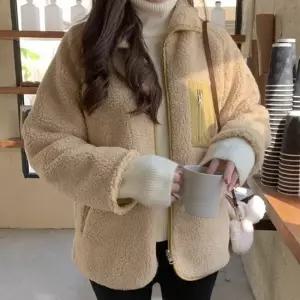셀럽하우스 여성 양털자켓 데일리 집업점퍼 사무실 외투 아우터