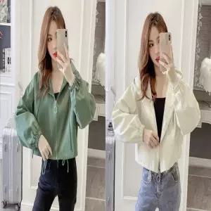 셀럽하우스 여성 후드 크롭 기장 짧은 점퍼 자켓 벌룬핏 아우터