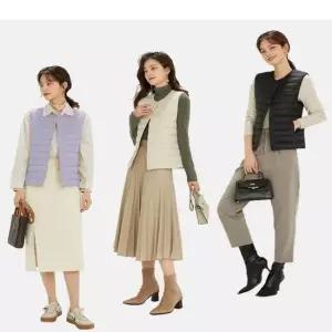 셀럽하우스 여성 6컬러 가을 겨울 오리털 경량조끼 패딩조끼