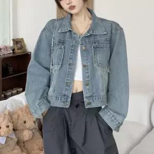 셀럽하우스 데일리 여성 가을 기본 포켓 루즈핏 데님 청자켓