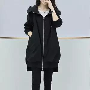 셀럽하우스 여자 하프 집업 트렌치 자켓 간절기 후드 점퍼 코디