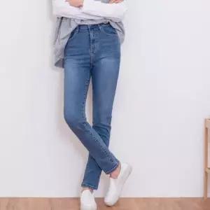 셀럽하우스 하이웨스트 일자핏 신축 편한 데일리룩 여성 청바지