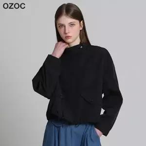 [오조크(OZOC)] 폴리 하이넥 스트링 점퍼 (택가격: 199000원)