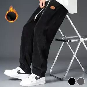 [RIZPICK]일자핏 밴딩 바지 URD448 데님 스키니팬츠 겨울 면바 조거팬츠 융털