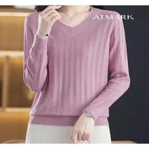[앳마크]ATMARK 풀포인짜임브이넥니트_AA41KN064G