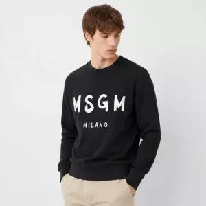 MSGM 26SS 브러쉬드 로고 맨투맨 2000MM513 300000 99)