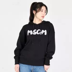 MSGM 글리터 클라우드 로고 후드 티셔츠 3641MDM96 247000 99)