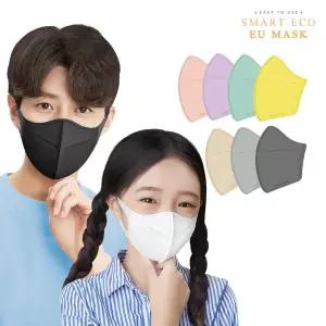 [보리보리/스마트에코이유]100매+100매 어린이용/성인용 컬러 새부리형 국내생산 일회용 마스크