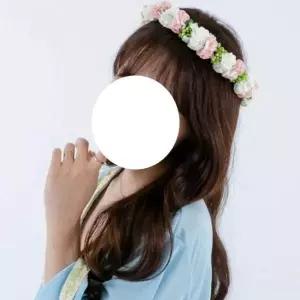 플라워 면사포 웨딩화관 파티 촬영소품 데코 화이트 핑크