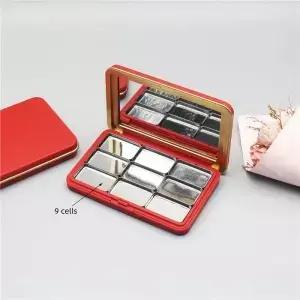 무광 빨간색 흡착 박스 안료 포장 상자 휴대용 야외 페인팅 팔레트 DIY 섀도 블러셔 네일 폴리쉬 빈