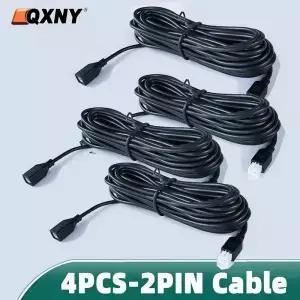 4 PCS 2 핀 Parktronic 주차 센서 자동차 반전 백업 레이더 방수 확장을위한 연장 케이블 코드