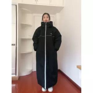 오토바이 배달용 라이더 바람막이 일체형 안감 벨벳 방한복 전신 작업복 방수 블랙 L