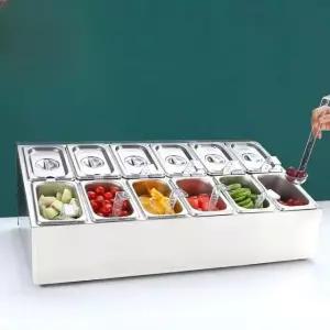 미니 반찬 냉장고 보온고 쇼케이스 밑반찬 영업용 업소용 1 1/9 단열 3격자 스틸 플레이트 밀봉되지