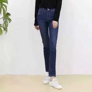 진청 스판 일자핏 청바지