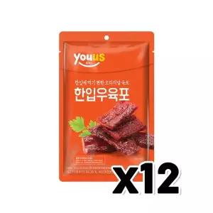 유어스 한입우육포 안주간식 35g x 12개