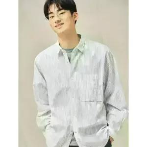 [빈폴] 시어서커 핀 스트라이프 셔츠 - 화이트 (BC5364C201)