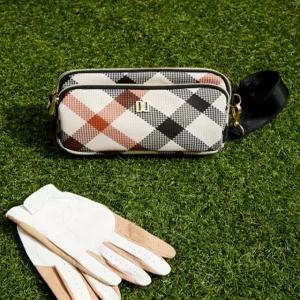 닥스 골프 여성 25FW [ONLINE EXCLUSIVE] 베이지 클래식 체크 마이크로백 DNGF5F952I1