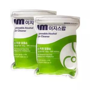 제이엠 JM 이지스왑 알콜 절단솜 지퍼백 (160g x 15팩/BOX)