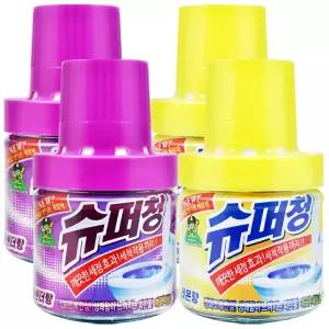 산도깨비 슈퍼청 화장실 변기세정제 병타입 180g 라벤더향 2개 레몬향 2개