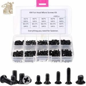 250Pcs/500Pcs M2 M2.5 M3 KM 나사 플랫 헤드  호환 노트북 세트 키트 컴퓨터 미니 소형 소형