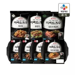 CJx흑백요리사 햇반 컵반 꽈리고추돼지고기덮밥 2개+묵은지참치덮밥 2개+탕수육+유린기+파김치