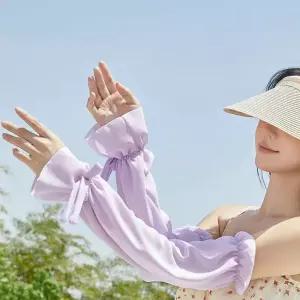 리본 자외선 차단 쿨 팔토시 LM-0631/토시/아이스/쿨토시/냉감/여성/쿨팔토시/운전/운전용/작업용/여름