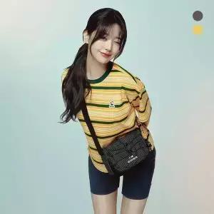 [아이더](장원영착용) 여성 씨엘 스트라이프 반팔 라운드 티셔츠_DWM25271