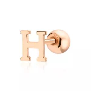 14K 이니셜 H유닛 피어싱 귀걸이 한쪽 NPE25999