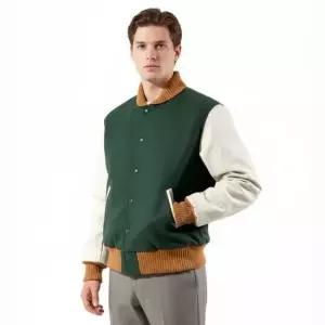 MUST IT_엔지니어드 가먼츠 Varsity Jacket_Olive Wool Melton 23F1H051-AL003) 바시티 자켓)