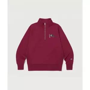 매장정품 CHAMPION 리버스위브 플래그 자수 하프 집업 스웨트셔츠 Normal Red CKTS3F310R2 291585