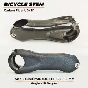 탄소 섬유 자전거 줄기 MTB/도로 트랙 초경량 10도 31.8*80120mm 부품