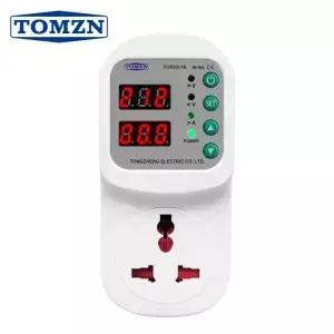 TOMZN UK 플러그 소켓 자동 전압 전류 보호기 조절 가능 16A 전력 서지 AC 110V 220V