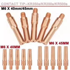 CO2 미그 매그 용접기 공랭식 용접 토치 접촉 팁 0.8mm 10PCs M6 KR350
