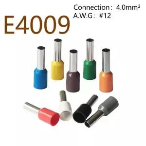 4.0mm2 단일 케이블 튜브 러그 A.W.G 12 Starfix 절연 페룰 전기 코드 엔드 커넥터 E4009 압착 단자
