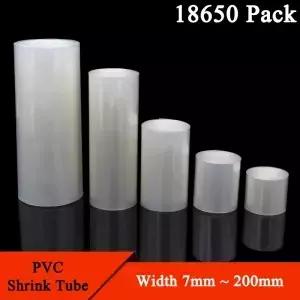 1 미터 투명 18650 Lipo 배터리 PVC 열 수축 튜브 팩 7mm 너비 절연 필름 랩 케이스 케이블 슬리브 블루