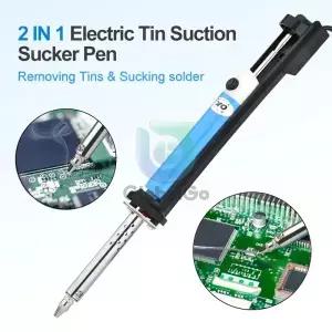 2 in 1 전기 납땜 인두 30W 110/220V 가열 다리미 세트 50hz 솔더 흡입 디 솔더링 진공 펌프 도구