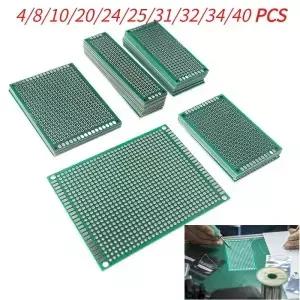 440pcs PCB 보드 프로토타입 세트 그린 2x8/3x7/4x6/5x7/7x9cm 양면 회로 DIY 납땜 프로젝트용 범용