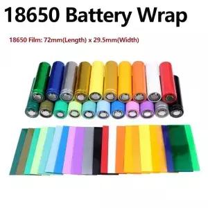 100/300Pcs 18650 PVC 열수축 랩 리포 배터리 프리컷 절연 폭 29.5mm x 필름 보호 케이스 팩 슬리빙