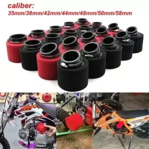 오토바이 스펀지 에어 필터 35/38/42/44/48/50/58mm 110cc 피트바이크 모페드 더트 스쿠터에