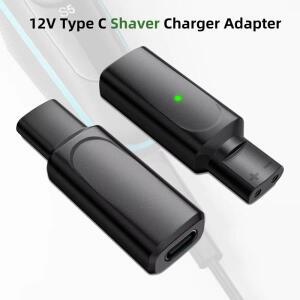 브라운 시리즈 3 5 7 9와 호환되는 12V USB-C 면도기 충전기 어댑터, 휴대용 Type-C 코드 변환기, 빠르고