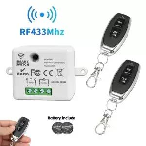 RF 43Hz 무선 원격 제어 스위치 스마트 홈 110V 220V 10A 미니 컨트롤러 릴레이 ON/OFF 송신기 벽 조명