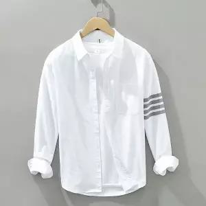 마 셔츠 남방 오버핏 여름 캐주얼 루즈 긴팔 스트라이프 청 컬러 블록 오픈 가디건 카디건 면 패션 도시 스