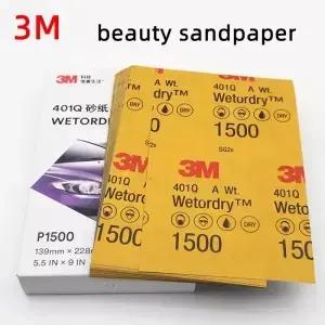 3M 습식 건식 사포 모음-(1000/1200/1500/2000 그릿) 자동차 페인트 연마 및 표면 스무딩용-방수 연마지