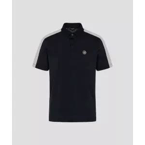 빈폴 BEANPOLE GOLF [B_under] 남성 어깨 컬러 배색 반소매 티셔츠 - 블랙 BJ6542M385 336290