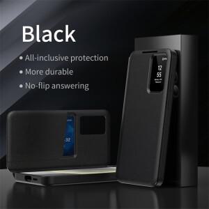 S-뷰 플립 스마트 디스플레이 갤럭시 정품 삼성 S26 울트라 A55 LED 투명 윈도우 폰 케이스 카드 포켓