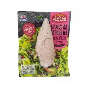 생활 안심 부위별닭고기 사조 닭가슴살 블랙페퍼 100G 수앤서C2